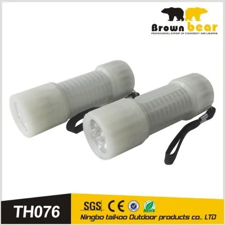 9led mini plasticblue light flashlight with 3 aaa battery