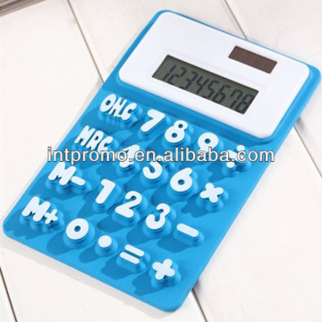 8 digits solar silicone calculator