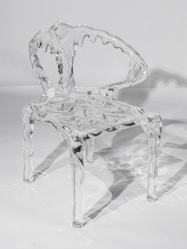 River Crystal Chair Waterdrop Arm Chair Transparent