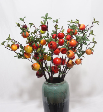 Artificial Floral Bouquet with Fake Berries and Dried Branches