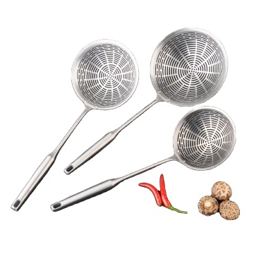 201 Stainless Steel Colander and Spoon Set for Pasta, Dumplings, and Hot Pot