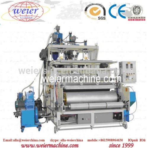 1500mm LLDPE PE 3-5 layers plastic stretch film Rewinder and Slitter extruder extruding machine making line
