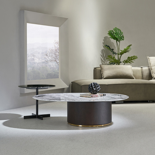 Side Tables High Grade Unique Nature Oval Stainless Steel Side Table Manufactory