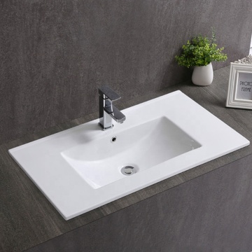 Modern Single Hole Ceramic Vanity Cabinet for Cheap Hotel Sink Basin