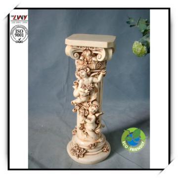 30 Inches Fiberglass Yellow Roman Column