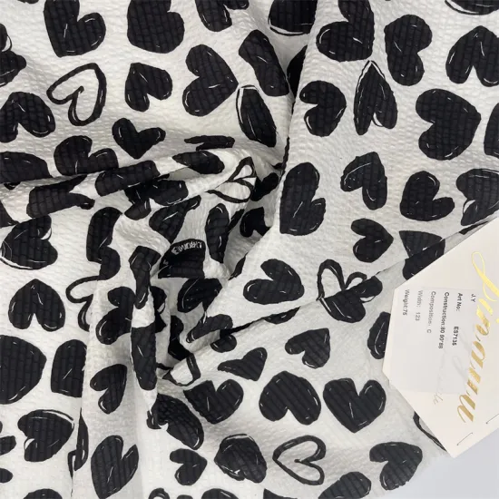 100% Cotton Print Seersucker Fabric