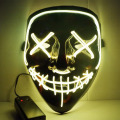 Máscara de purga em forma de V Halloween EL Light Up
