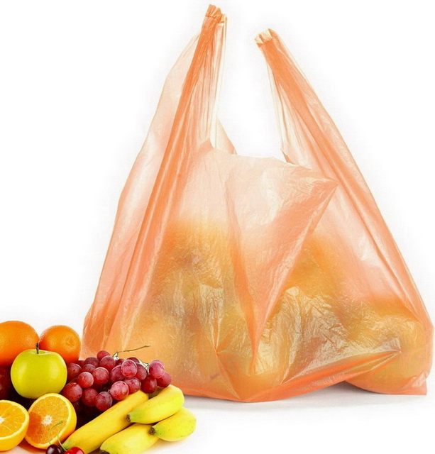 HDPE Handled Plastic Take Out Grocery Bags