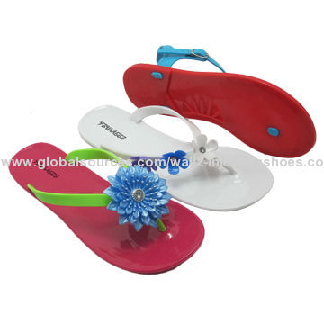 Hot Selling Injection Girls' PVC Slippers, Available in Various Colors