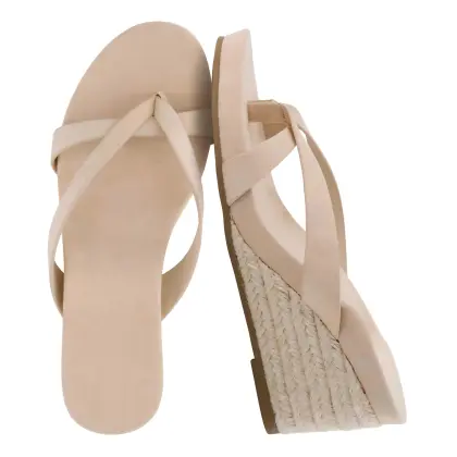 Women Espadrille Wedge Platform Flip Flops