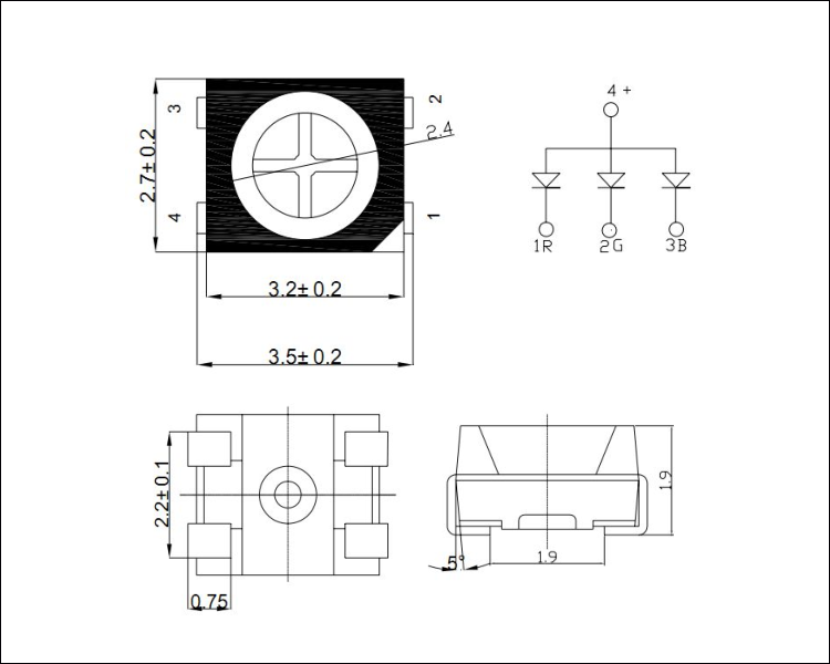 3528 multi-color LED