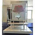 Multimaterial Counter Makeup Luxury Display Stand With LED