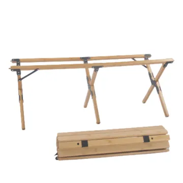 Portable Bamboo Folding Table for Camping - Eco-Friendly Coffee Table