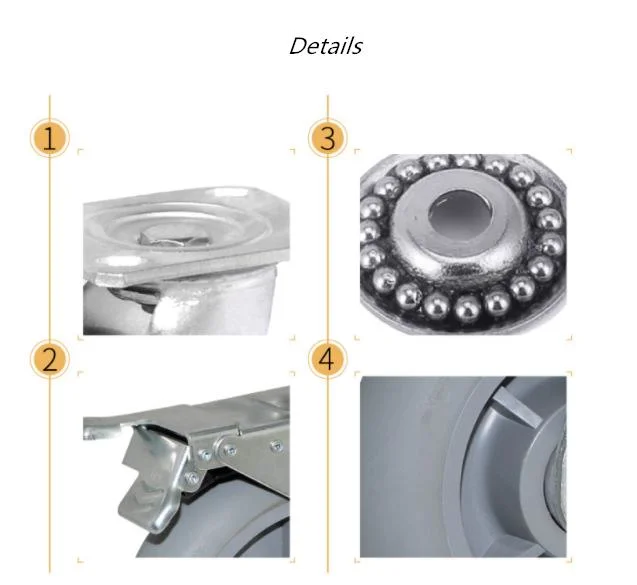 Gray Tpr Caster Wheel