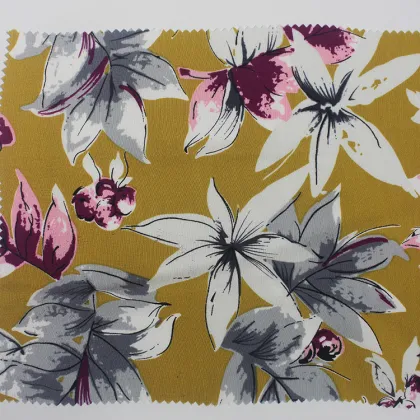 Hot sale cheap flower printed 100% viscose fabric
