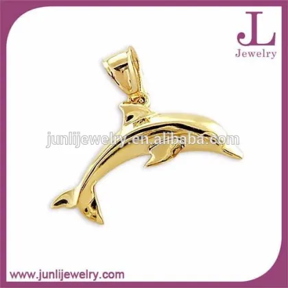 Silver And Gold Stainless Steel Dolphin Necklace