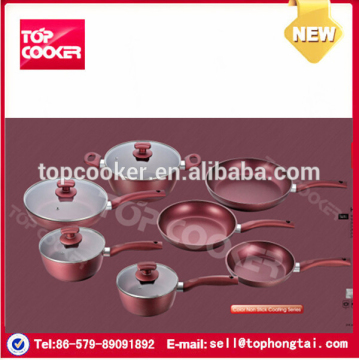 11 pcs color non-stick coating set cookware