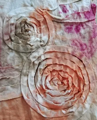 tie dye embroidery fabric