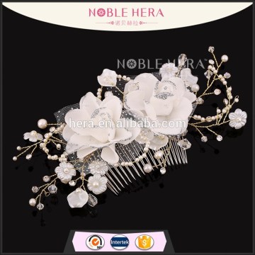 Handmade Wholesale decorative Rhinestone Flower Bridal Hair Combs