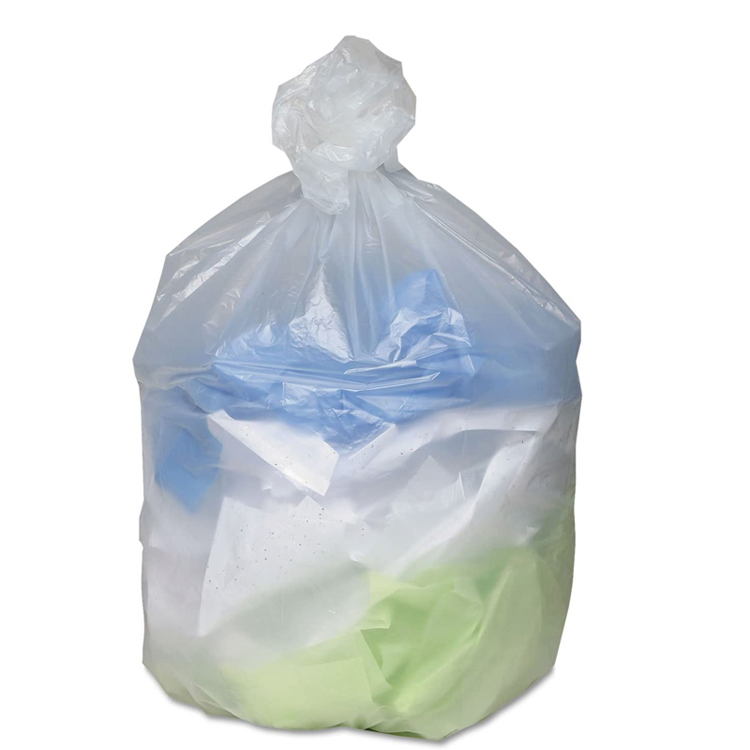 Garbage bag thickened hotel property school black large garbage bag disposable flat plastic bag