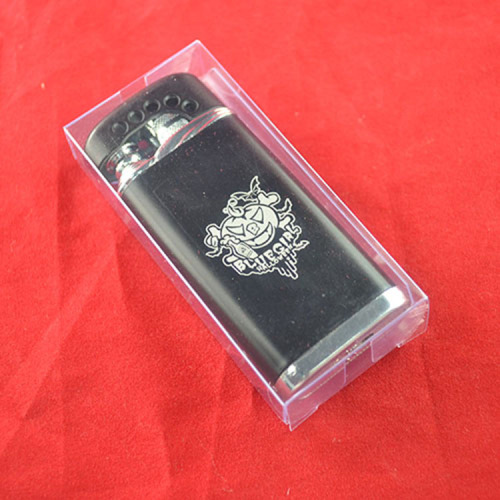 PVC transparent clear soft crease folding box package container for lighter