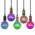 Modern Word LED Light Bulb Warm Glow Design