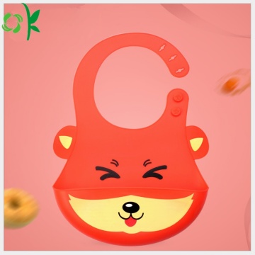 FDA Cartoon Animal Silicone Baby Bib for Children