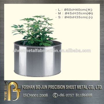 customized outdoor round metal planter planter pot