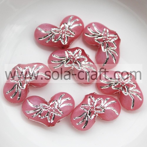 5*10*15MM Carved Jelly Colorful Brilliant Heart Charm Beads Purchase