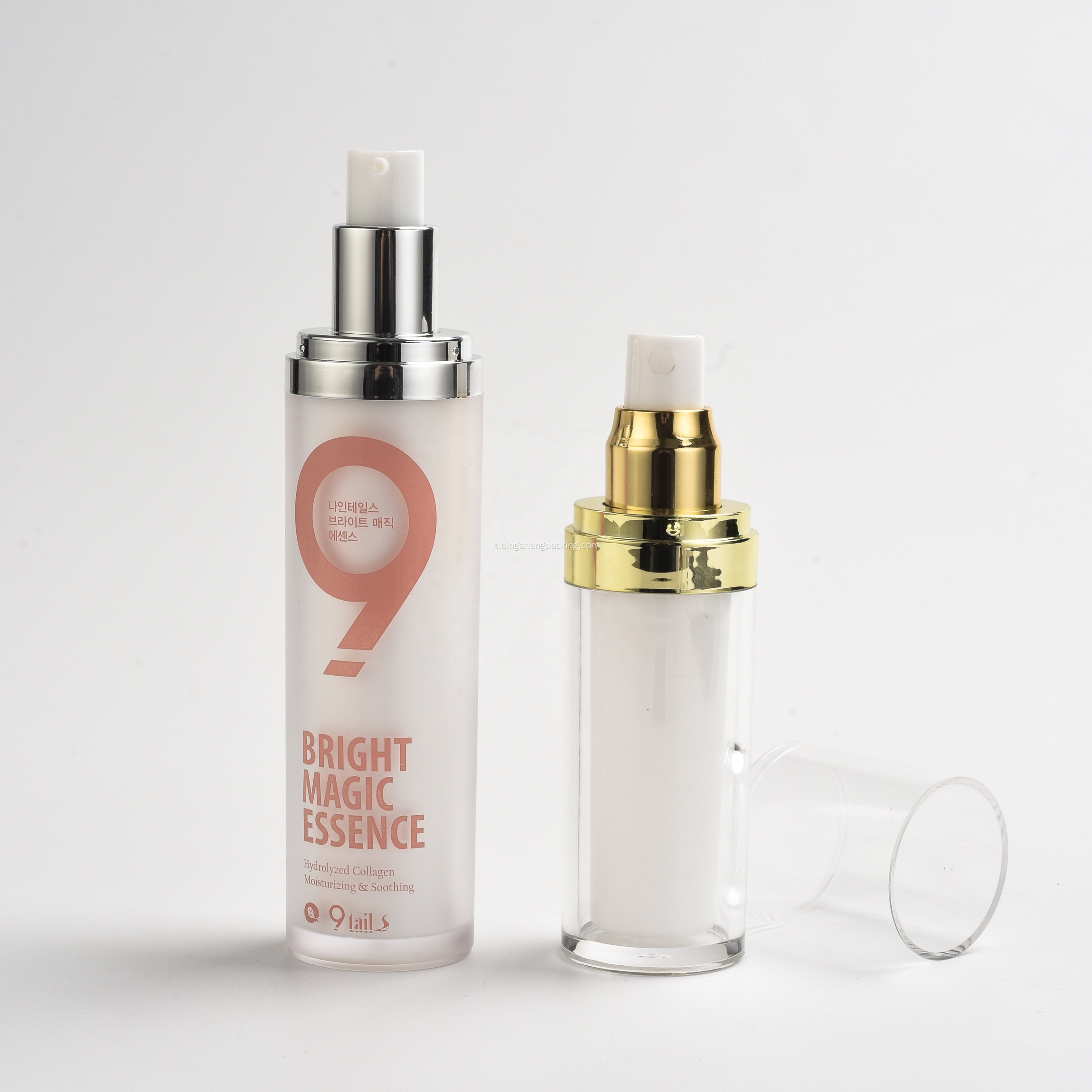 contenitori acrilici per bottiglie di crema per pompa airless per la cura della pelle buoni per la conservazione