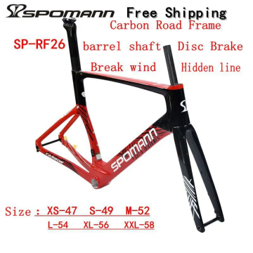 Spomann 700C 52mm Threaded T47 Carbon Road Bike Frame