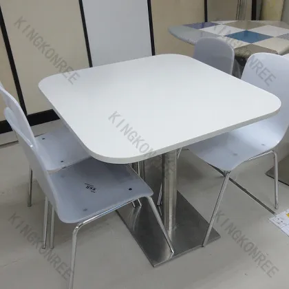 Composite Acrylic Staron Solid Surface Dinner Table Marble Table Tops 600*600 Mm