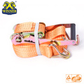 Orange Ratchet Tie Down Straps And Cargo Lashing Belt With Hooks