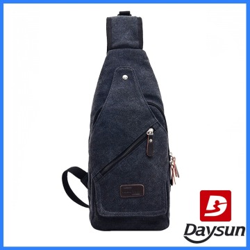 Canvas Chest Pack Cross body Outdoor Travel Bag Rucksack Sling Backpack