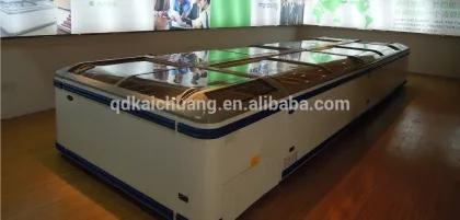 island freezer with glass cover for beef