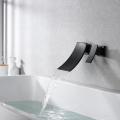 Black Waterfall Tub basin Faucet Wall Mount