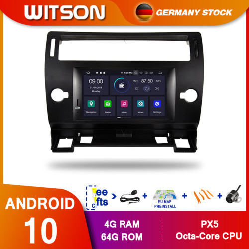 DE STOCK ! WITSON Android 10.0 Octa core PX5 CAR DVD player For CITROEN C4 IPS SCREEN 4GB RAM 64GB ROM CAR GPS NAVIGATION