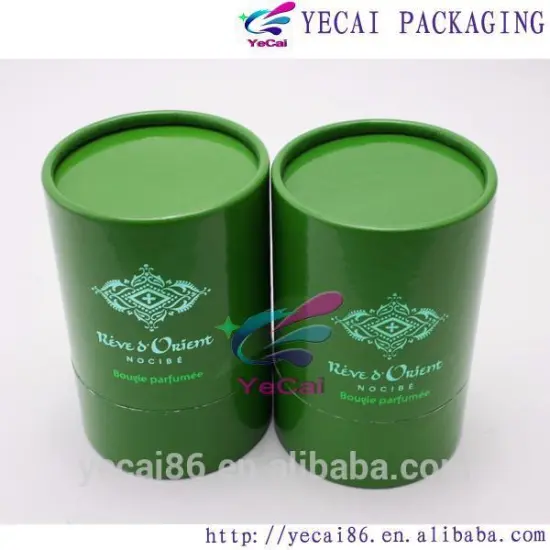 paper tube with easy open flat lid and plastic cap,