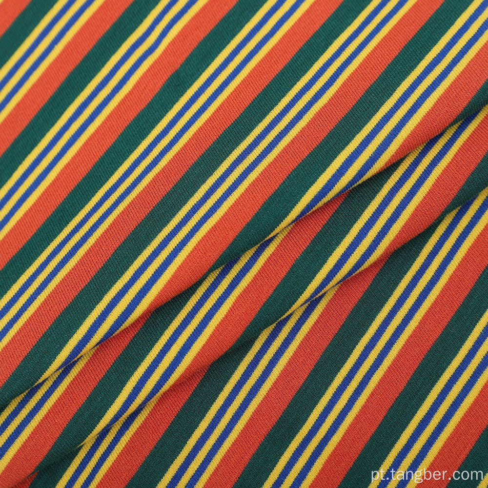 Tecido de jersey de viscose spandex tingido com fio de rayon tricotado