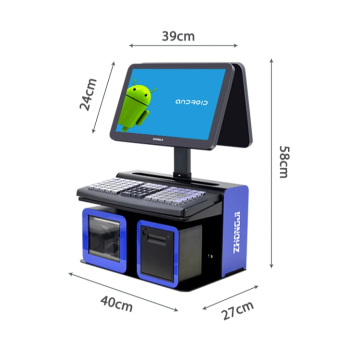 Modern POS System with QR Code Scanner, Touch Screen, and Built-in Printer for Android, PC, and Desktop