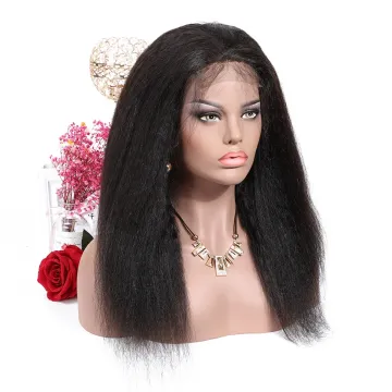 4*4 Human Lace Closure Wig Brazilian Virgin Human Hair Lace Wigs With Baby Hair Kinky Straight