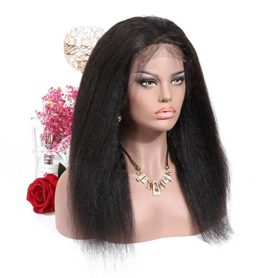 4*4 Human Lace Closure Wig Brazilian Virgin Human Hair Lace Wigs With Baby Hair Kinky Straight