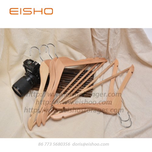 EISHO Wood Suit Hanger With Trouser Bar