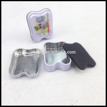 Tooth Shaped Metal box for mints factory sales