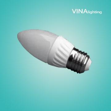 Les ampoules bougie LED dimmables, 3W, E27, SMD2835, 110/220V, céramique + PC