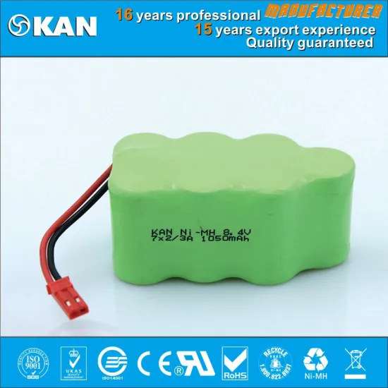 China supplier KAN nimh 8.4V 2/3A 1050mAh rechargeable battery for rc car, robotic vacuum cleaner with Rosh UL certificated.
