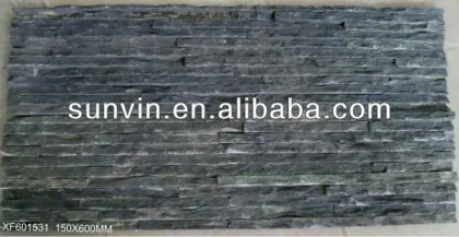 Nature black stone plate for wall cladding