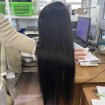 Wholesale glueless pre plucked transparent swiss lace wig for black women raw brazilian 100% human hair straight lace front wigs