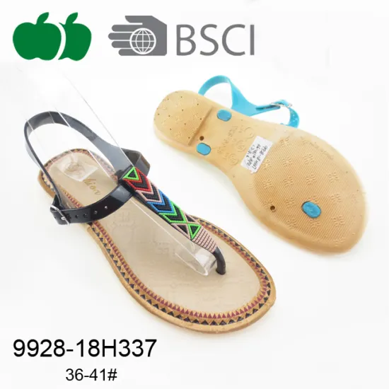 Colorful Comfortable Latest Ladies Fashion Plastic Sandal