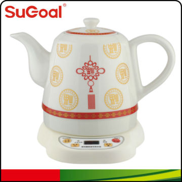 Ceramic electric water kettle with printing Chinese words